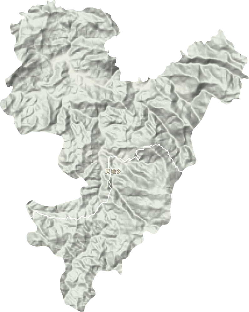 灵地乡地形地图