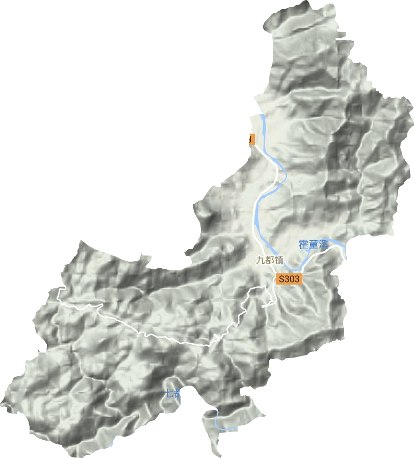九都镇地形地图