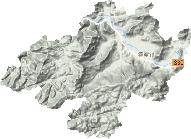 霍童镇地形地图