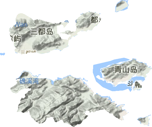 三都镇地形地图
