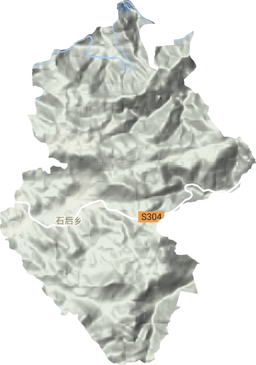 石后乡地形地图