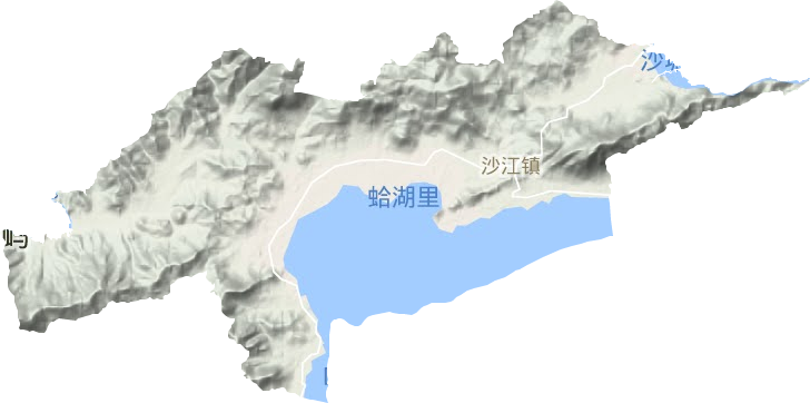 沙江镇地形地图