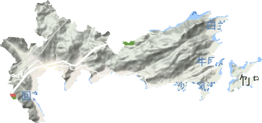 三沙镇地形地图