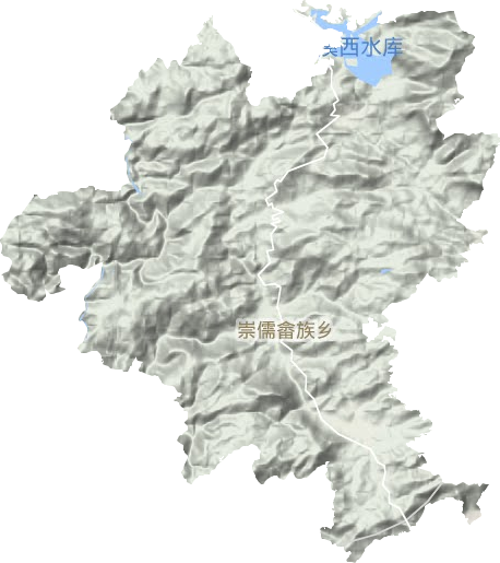 崇儒畲族乡地形地图