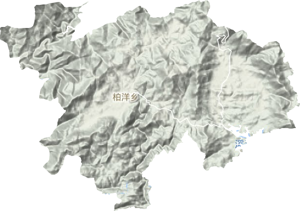 柏洋乡地形地图