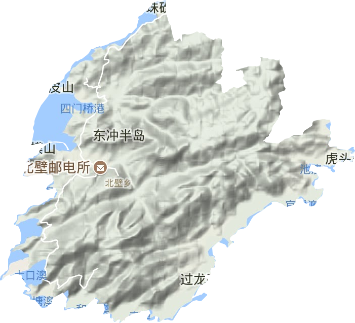 北壁乡地形地图