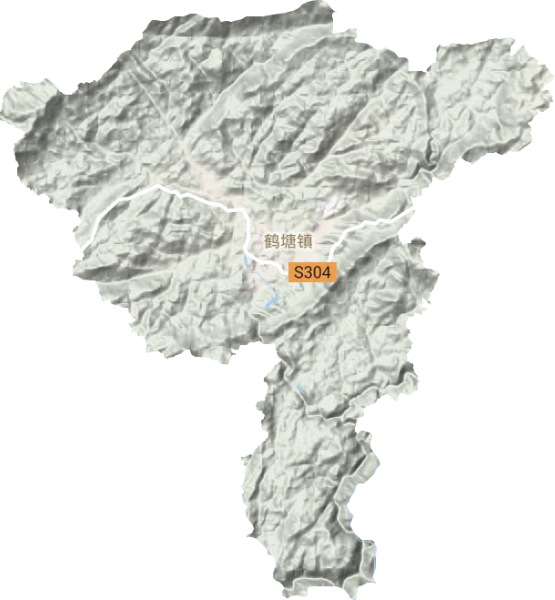 鹤塘镇地形地图