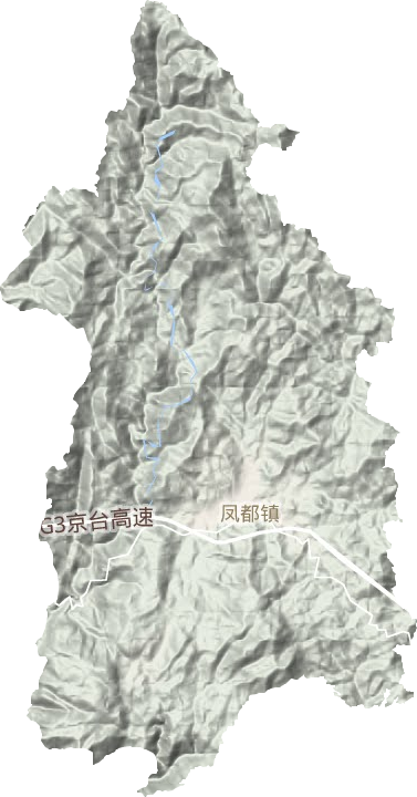 凤都镇地形地图