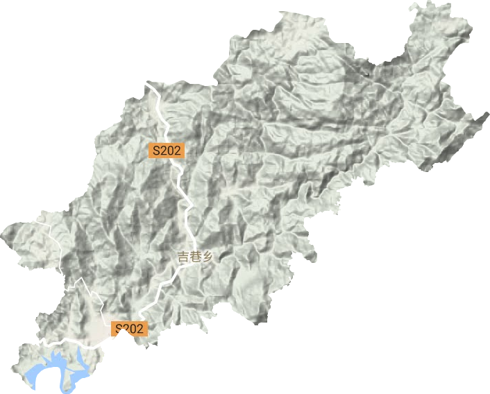 吉巷乡地形地图