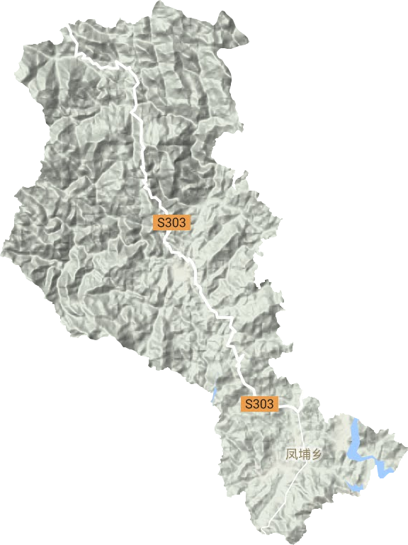 凤埔乡地形地图