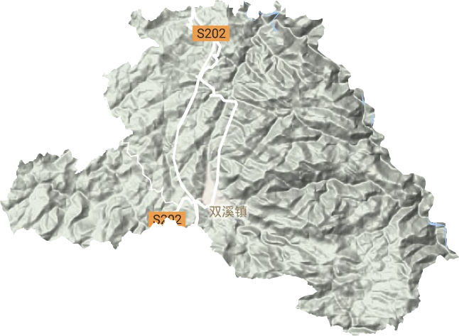 双溪镇地形地图