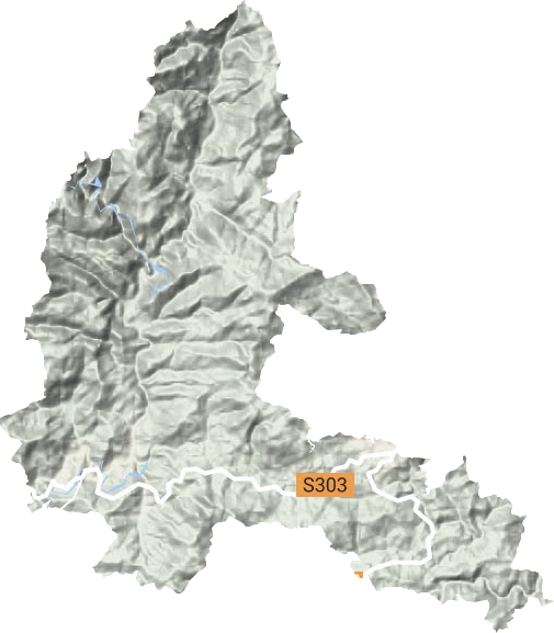 屏城乡地形地图