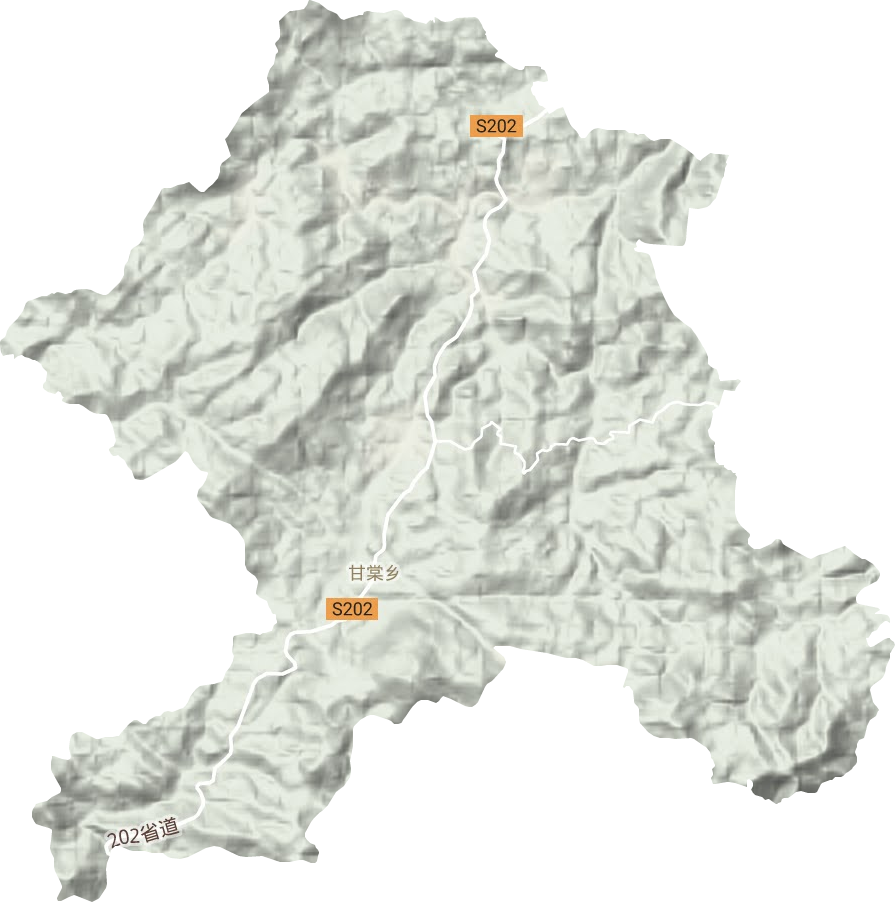 甘棠乡地形地图