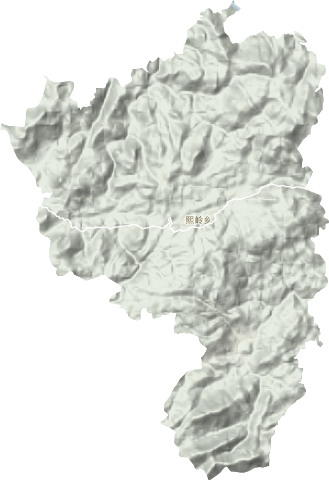 熙岭乡地形地图