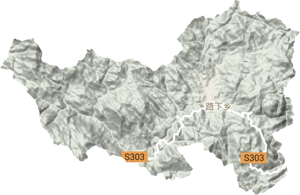 路下乡地形地图