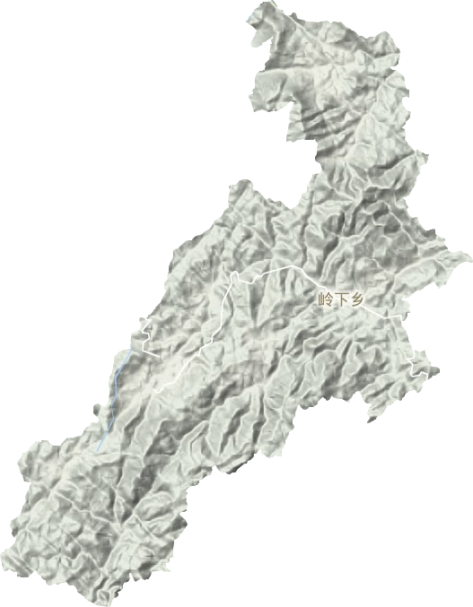 岭下乡地形地图