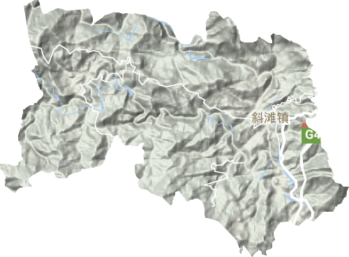斜滩镇地形地图