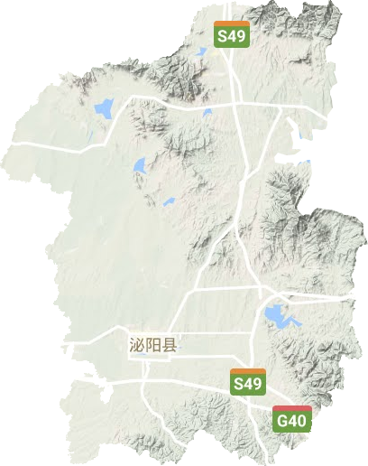 泌阳县地形地图