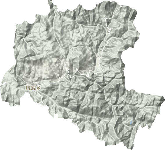 坑底乡地形地图