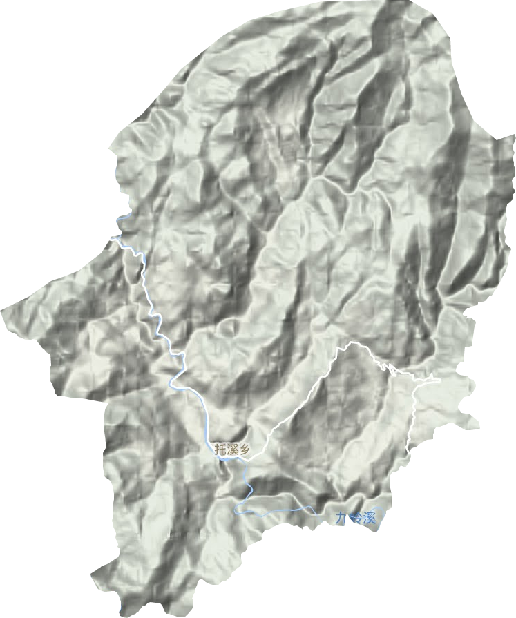托溪乡地形地图