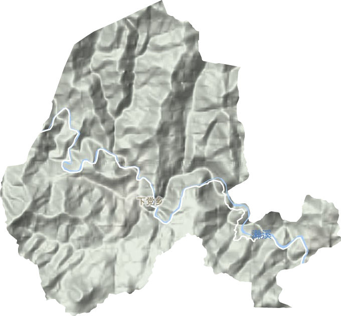 下党乡地形地图
