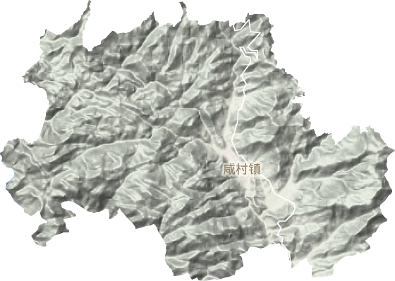 咸村镇地形地图
