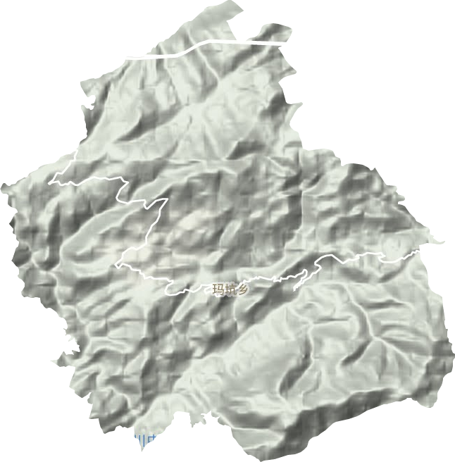玛坑乡地形地图