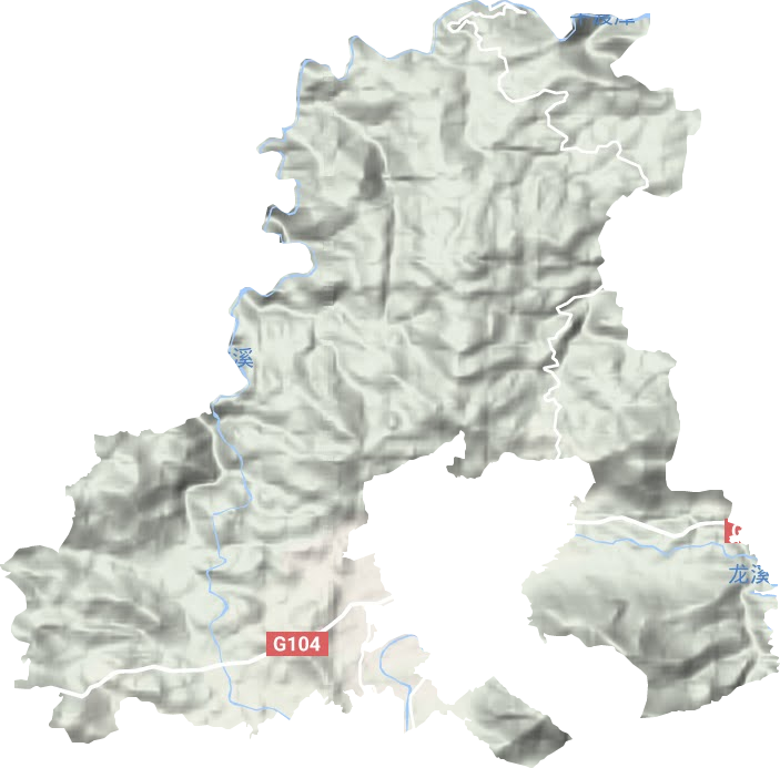 城郊乡地形地图