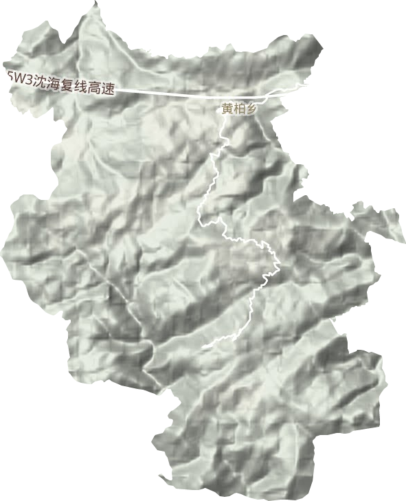 黄柏乡地形地图