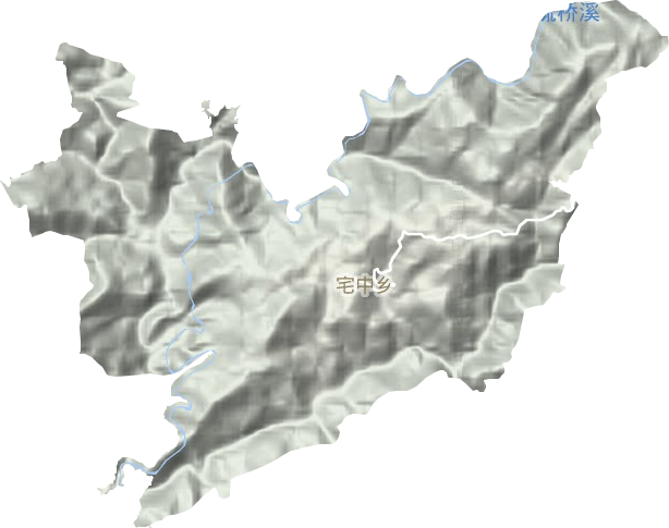 宅中乡地形地图