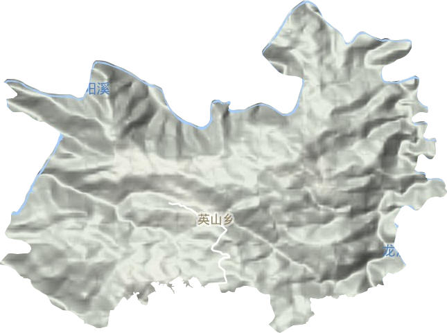 英山乡地形地图