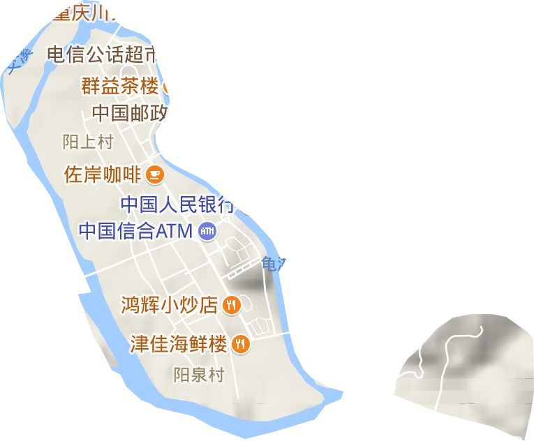 阳头街道地形地图