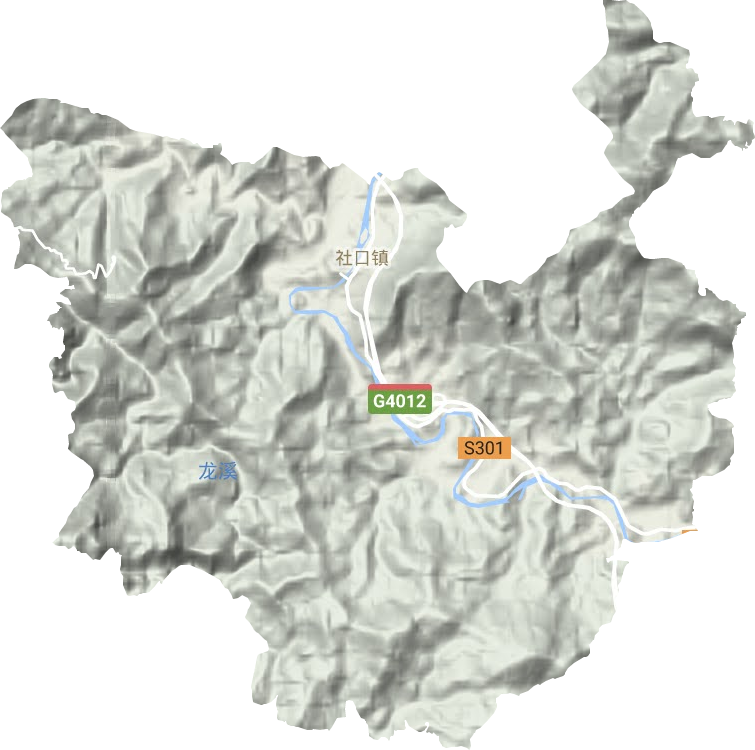 社口镇地形地图