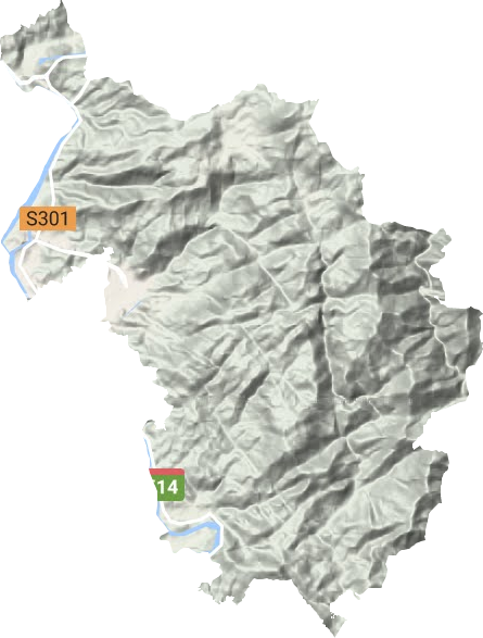 城阳镇地形地图