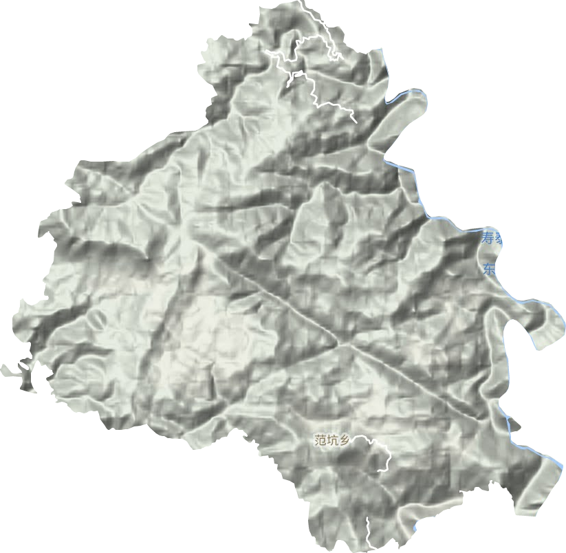 范坑乡地形地图