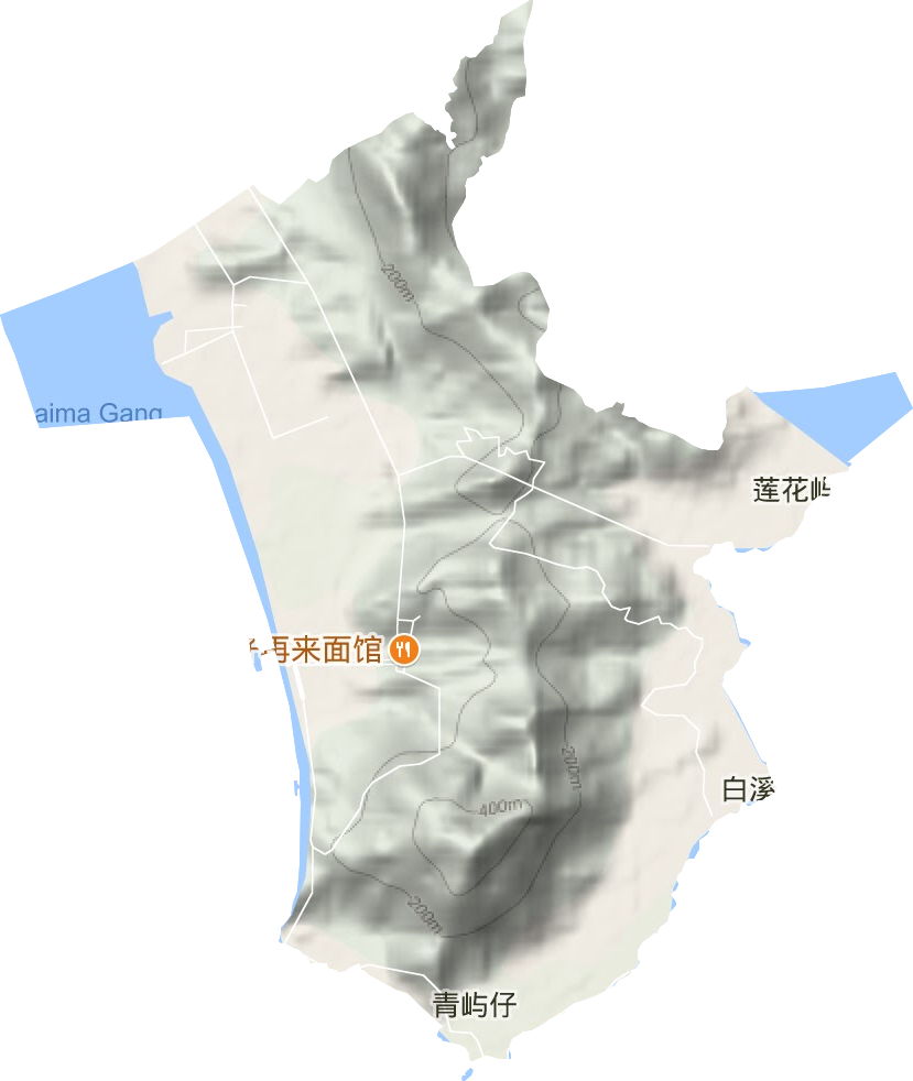 湾坞工业集中区地形地图
