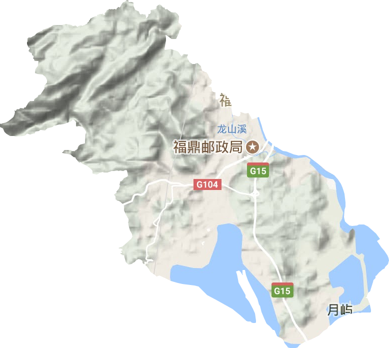 桐城街道地形地图