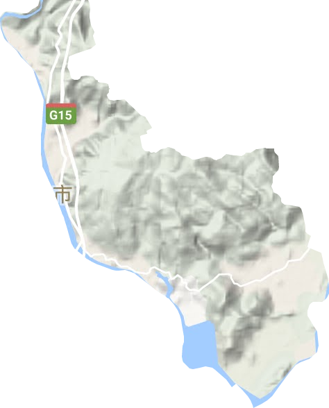 山前街道地形地图