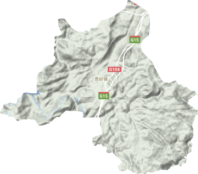 贯岭镇地形地图