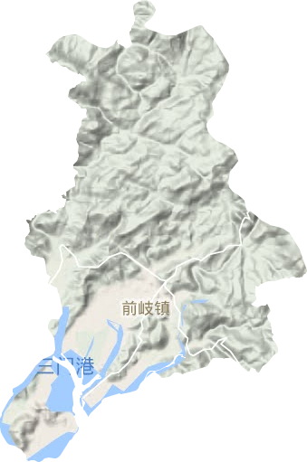 前岐镇地形地图