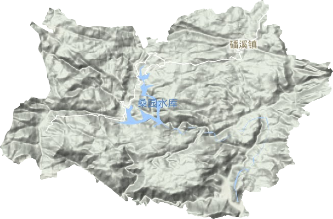 磻溪镇地形地图