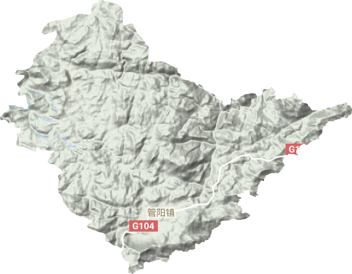 管阳镇地形地图