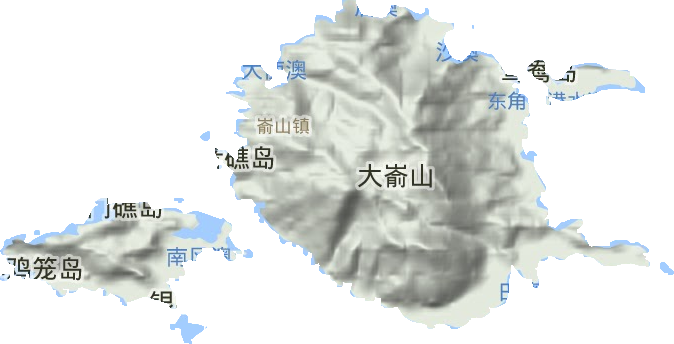 嵛山镇地形地图