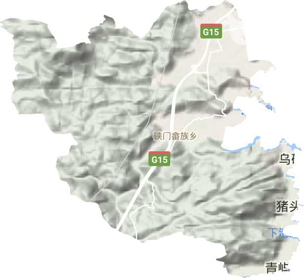 硖门畲族乡地形地图