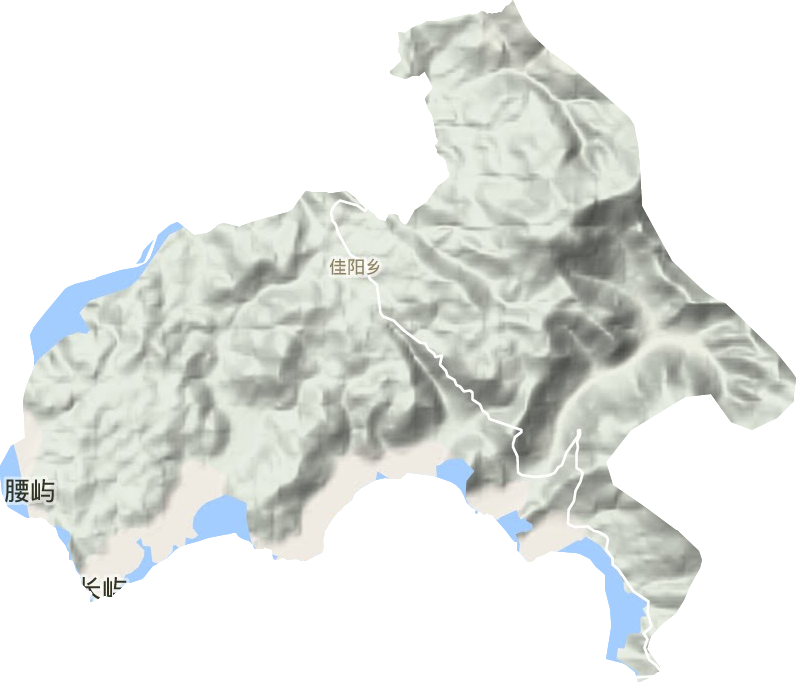 佳阳乡地形地图
