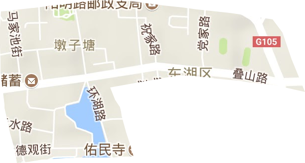 墩子塘街道地形地图