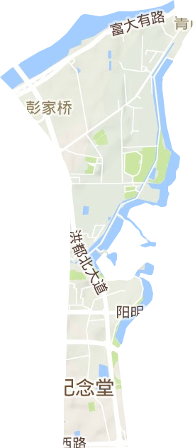 彭家桥街道地形地图