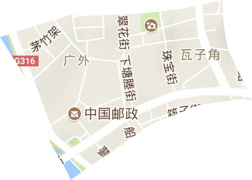 广润门街道地形地图