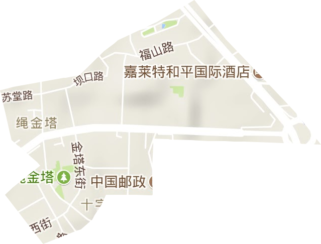绳金塔街道地形地图