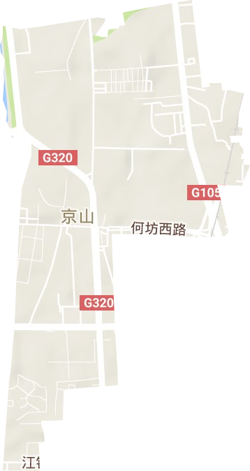 京山街道地形地图